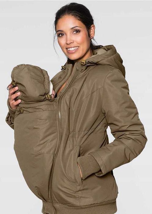 Zimowa kurtka ciążowa z wstawką dla dzidziusia