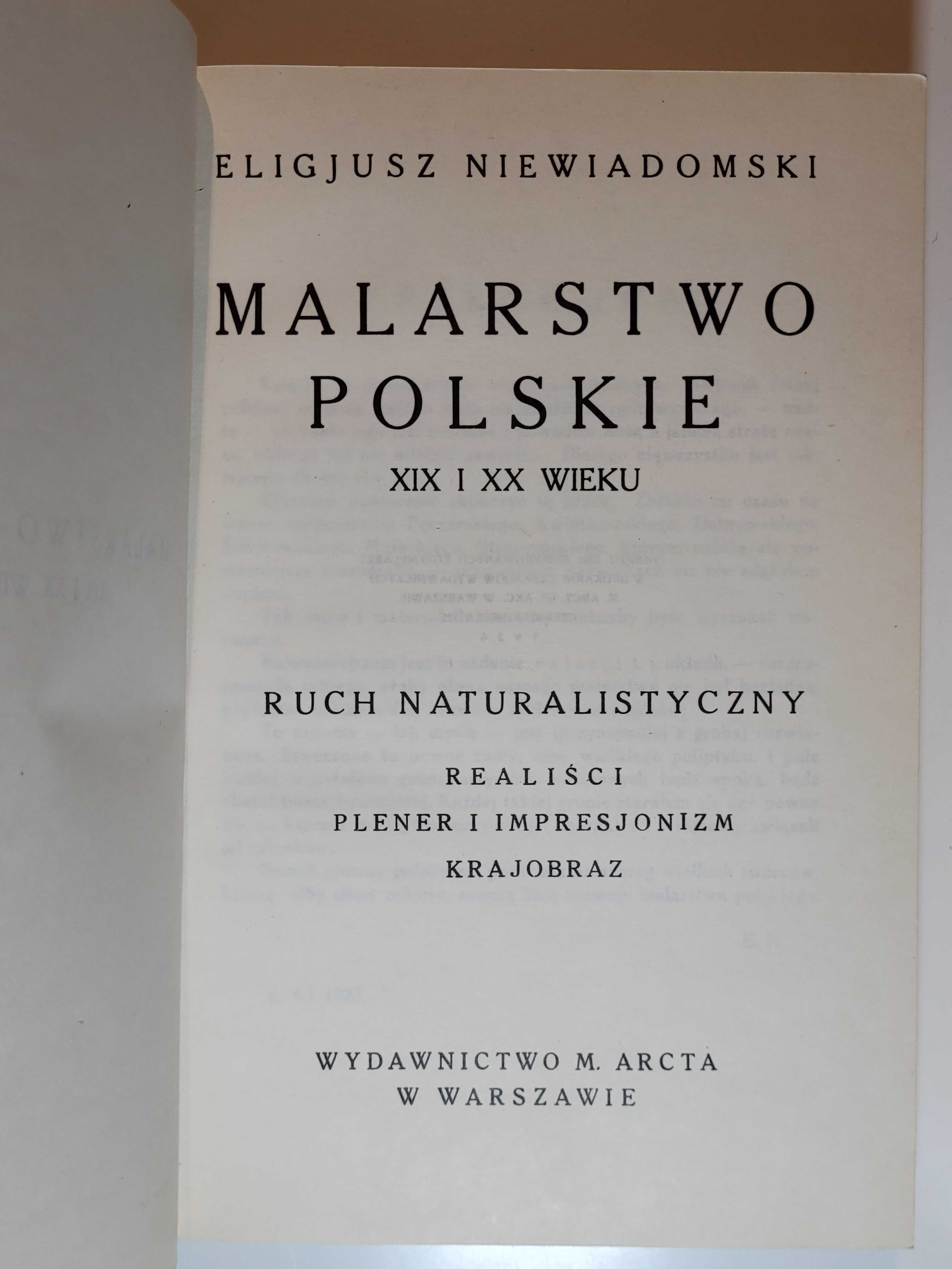 Malarstwo Polskie XIX i XX Wieku - E Niewiadomski