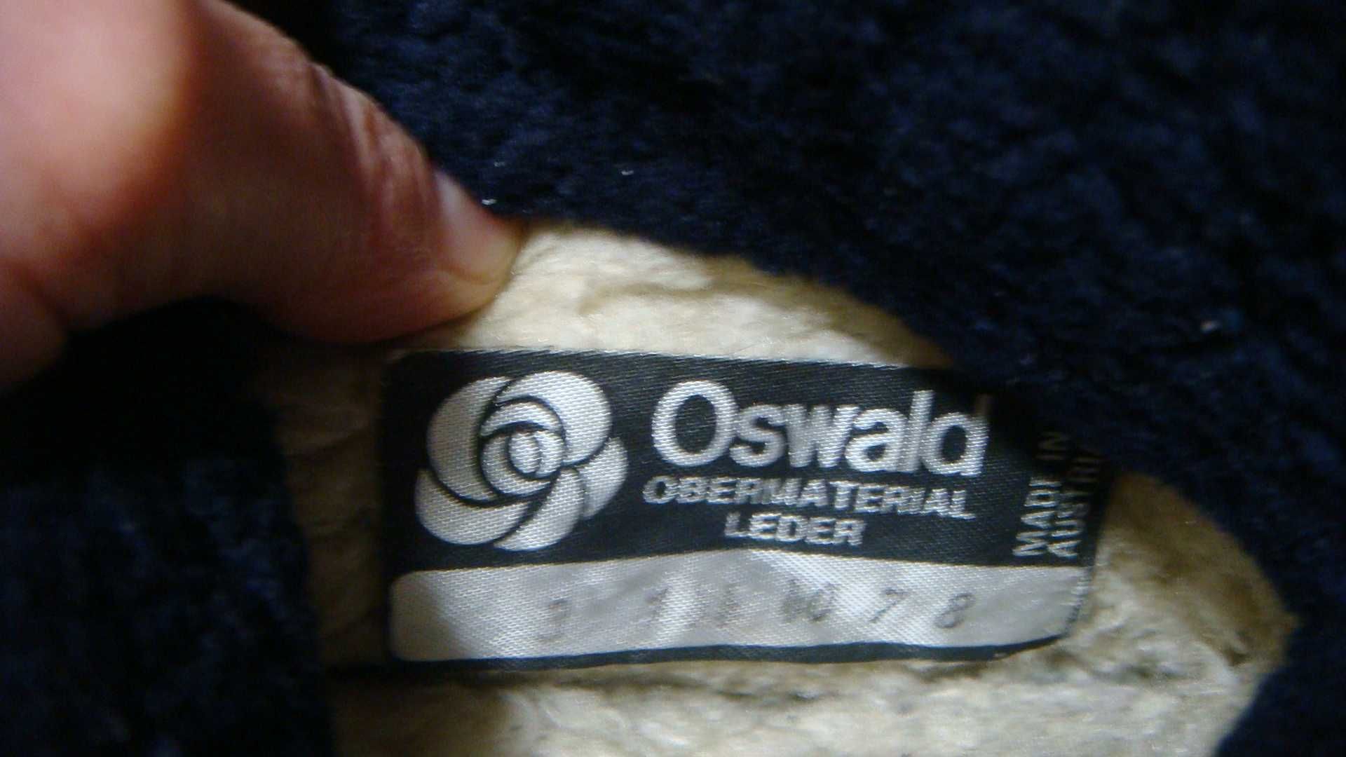 Сапоги темно- синие зимние Oswald натуральная цигейка замша