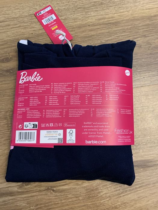 Bluza Barbie nowa granatowa 98 dziewczeca 104
