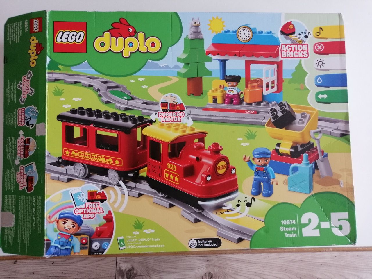 Lego Duplo 10874 Pociąg parowy. Stan bardzo dobry