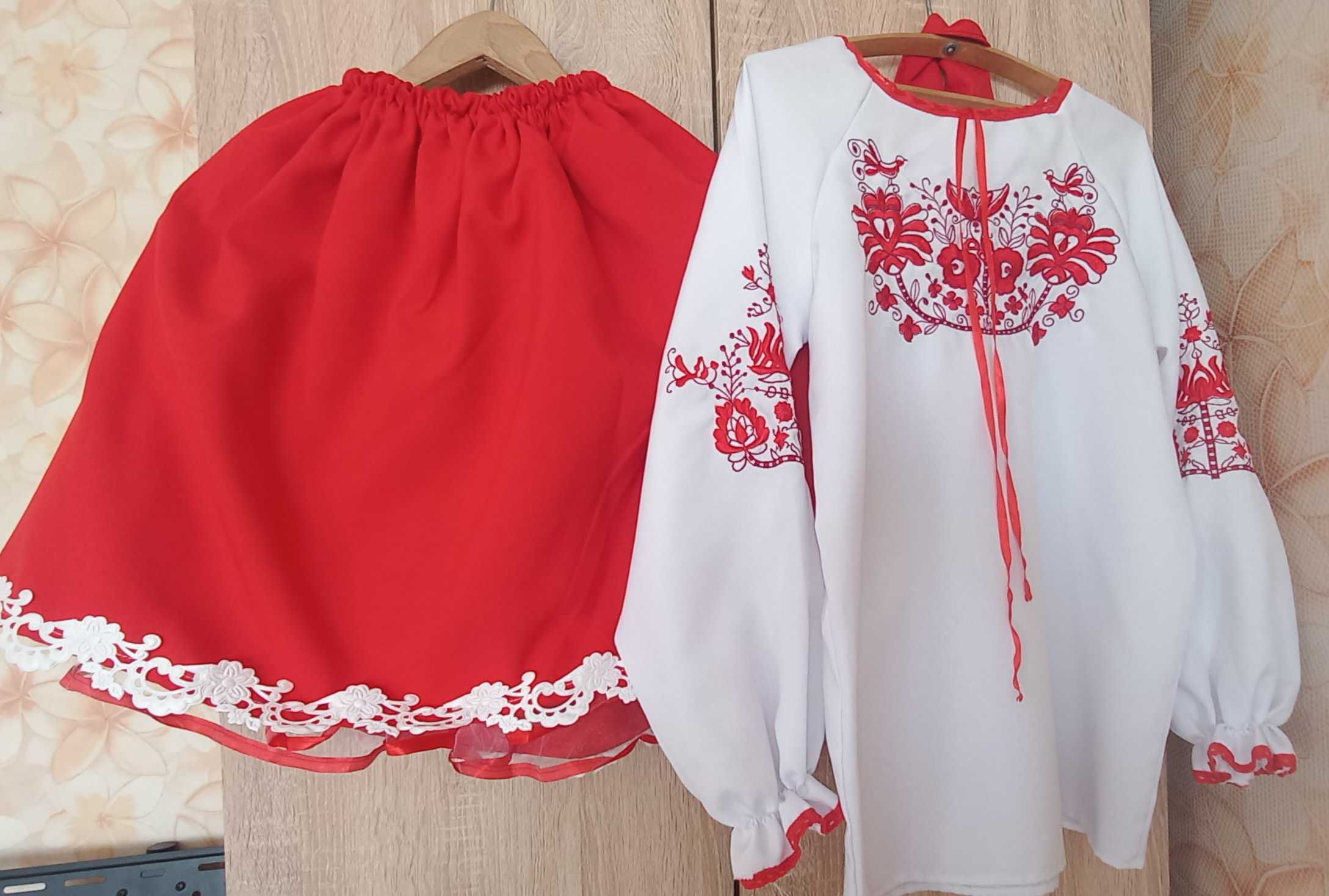 Украинский костюм. Вышиванка , юбка , пояс. Рост 140-156