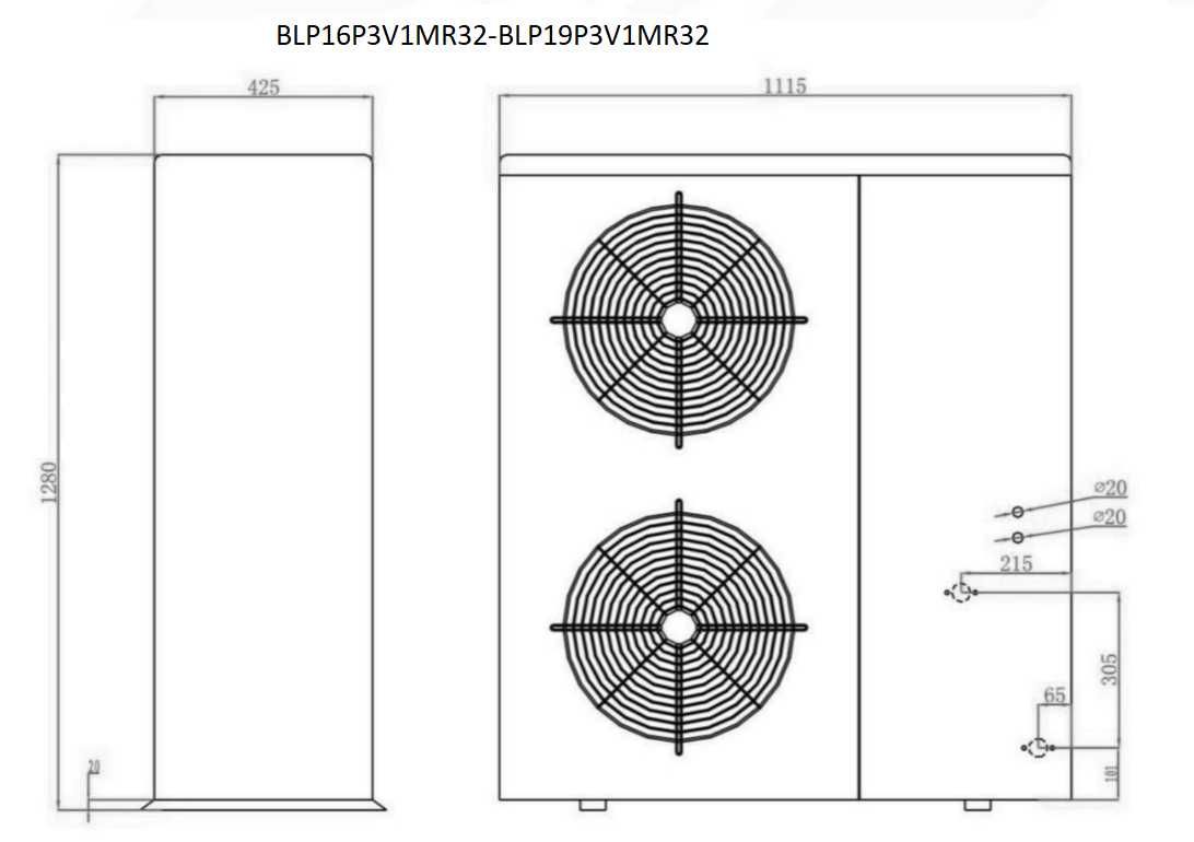 Pompa ciepła 16kW Blaupunkt BLP16P3V1MR32 monoblok