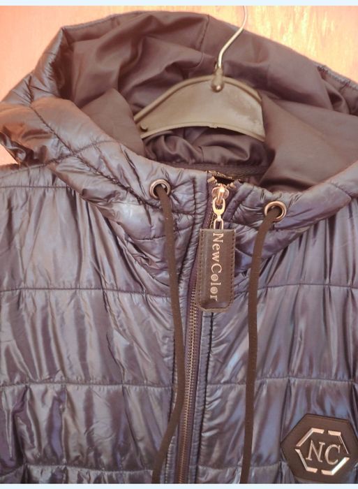 Куртка на флисе трикотажная спереди плащевка Турция L-XL