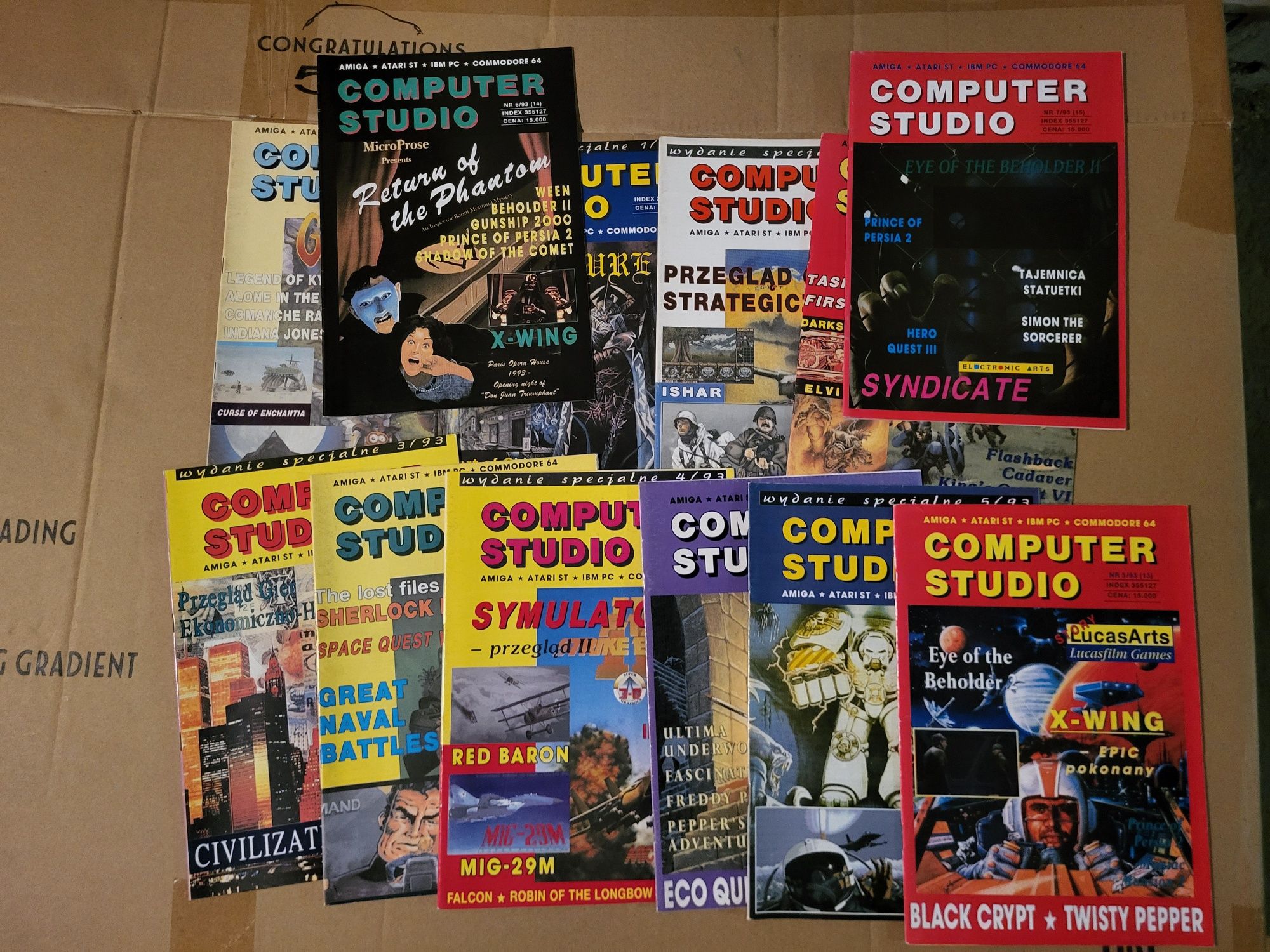 36 magazynów Computer Studio retro lata 90te unikat