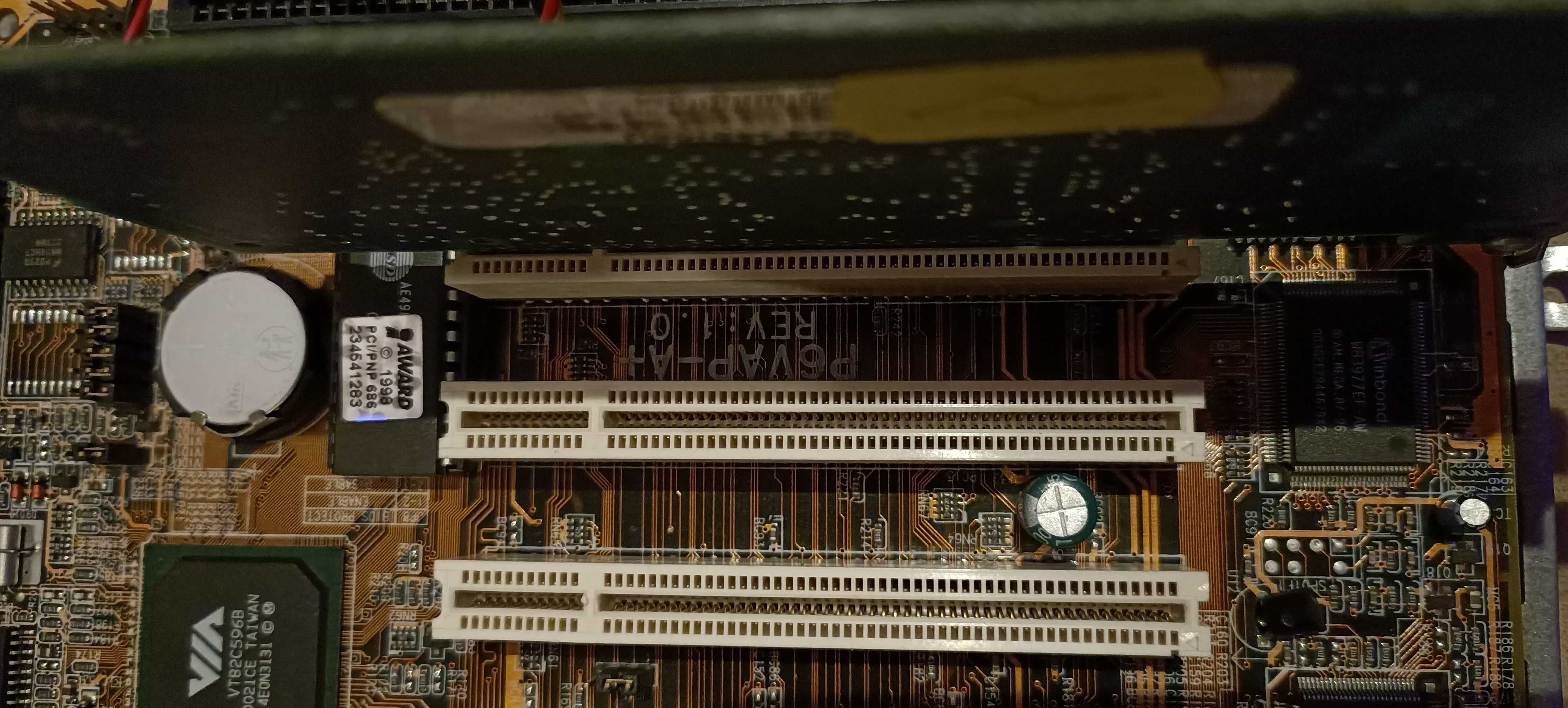 Retro płyta główna ECS P6VAP-A+/CPU/RAM