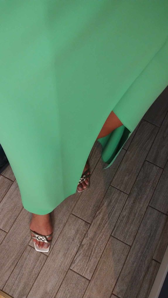Sukienka Elit Look hit maxi długa wesele komunia elegancka zieleń