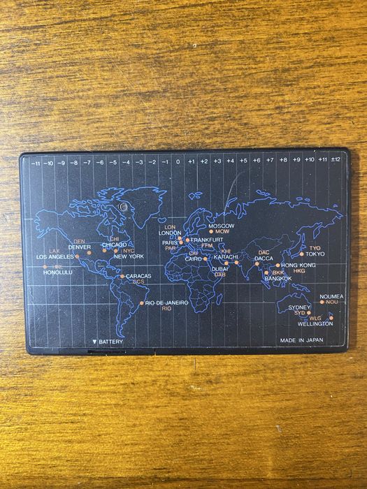 Часы Travel Casio с мировым временем. Япония. Винтаж. Оригинал.