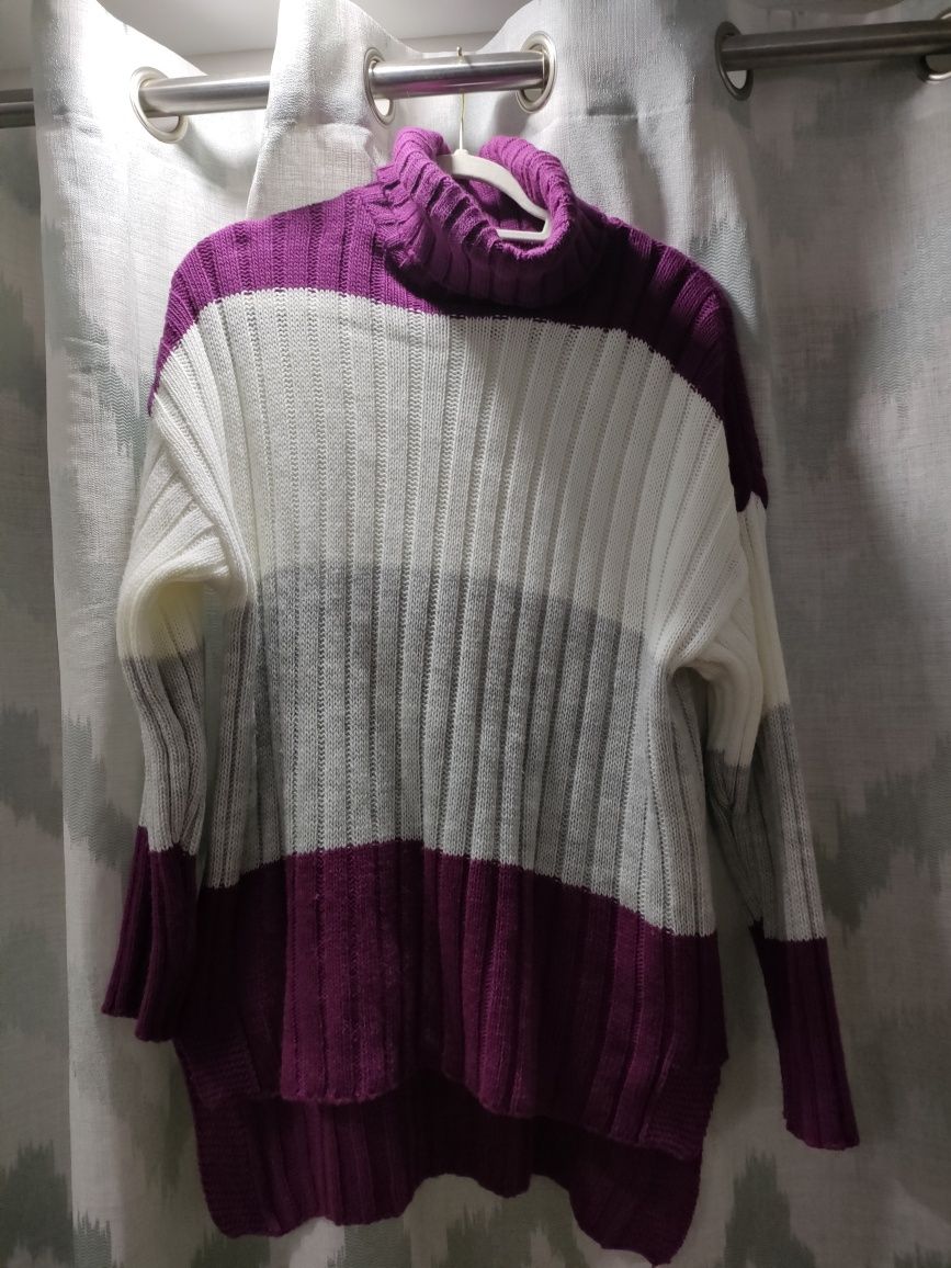 Camisola de malha gola alta