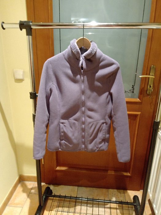 Kurtka damska pluszowa dwustronna fioletowa Tchibo .Nowa