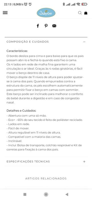 Berço Next2Me Chicco magic