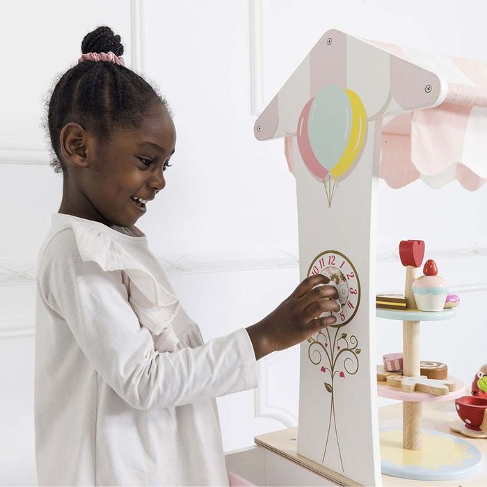 Drewniany wózek na herbatę dla dzieci, sklep, słodki stół, Le Toy Van