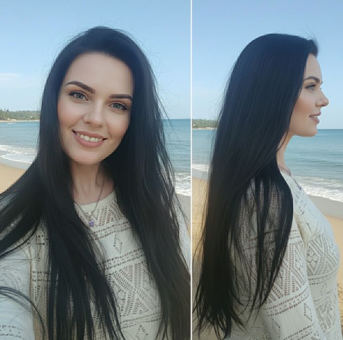 100%натуральне волосся 77см. Перука. Проділ любий. Парик натуральный.