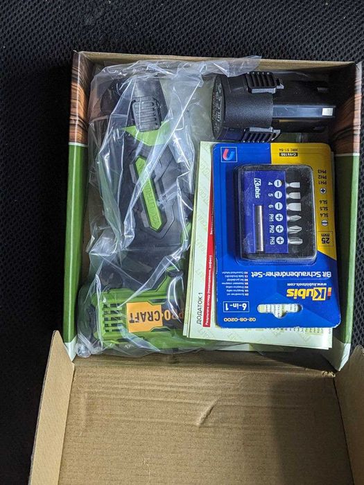 Шуруповерт Procraft PA12Li Compact 12V | Новий 2 акумулятори Набір біт