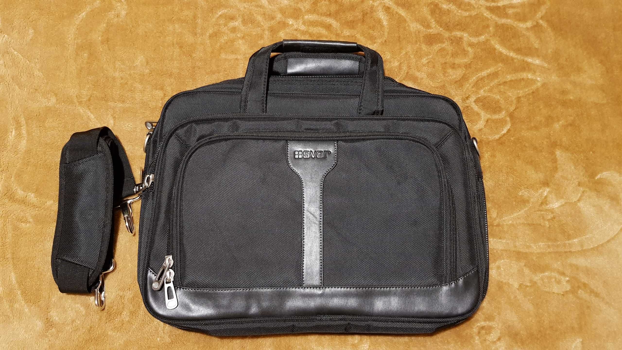 Nowa mocna torba na laptopa/książki czarna 15,4" duża 44x33x11,5 cm