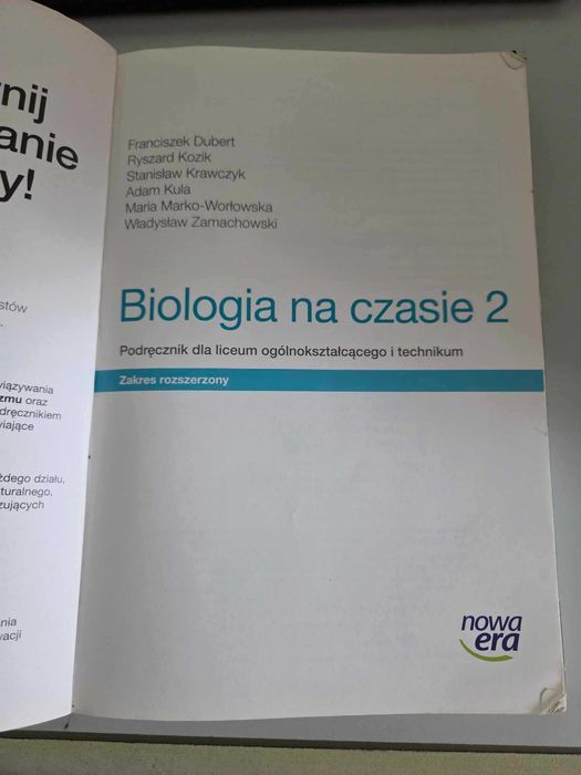 Biologia na czasie zestaw 1 i 2 część, z. rozszerzony