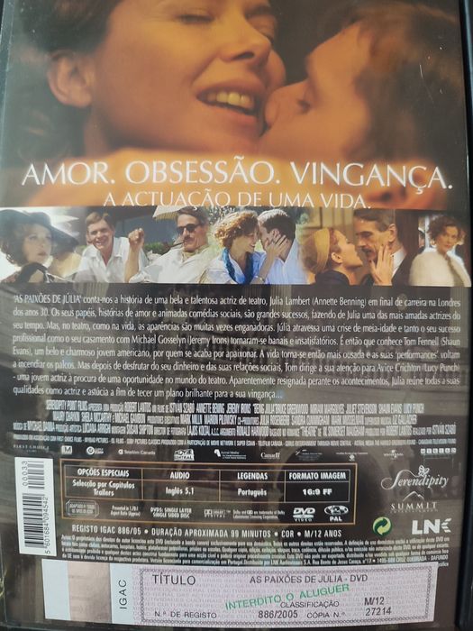 Pack DVDs Chocolate + As Paixões de Júlia Originais