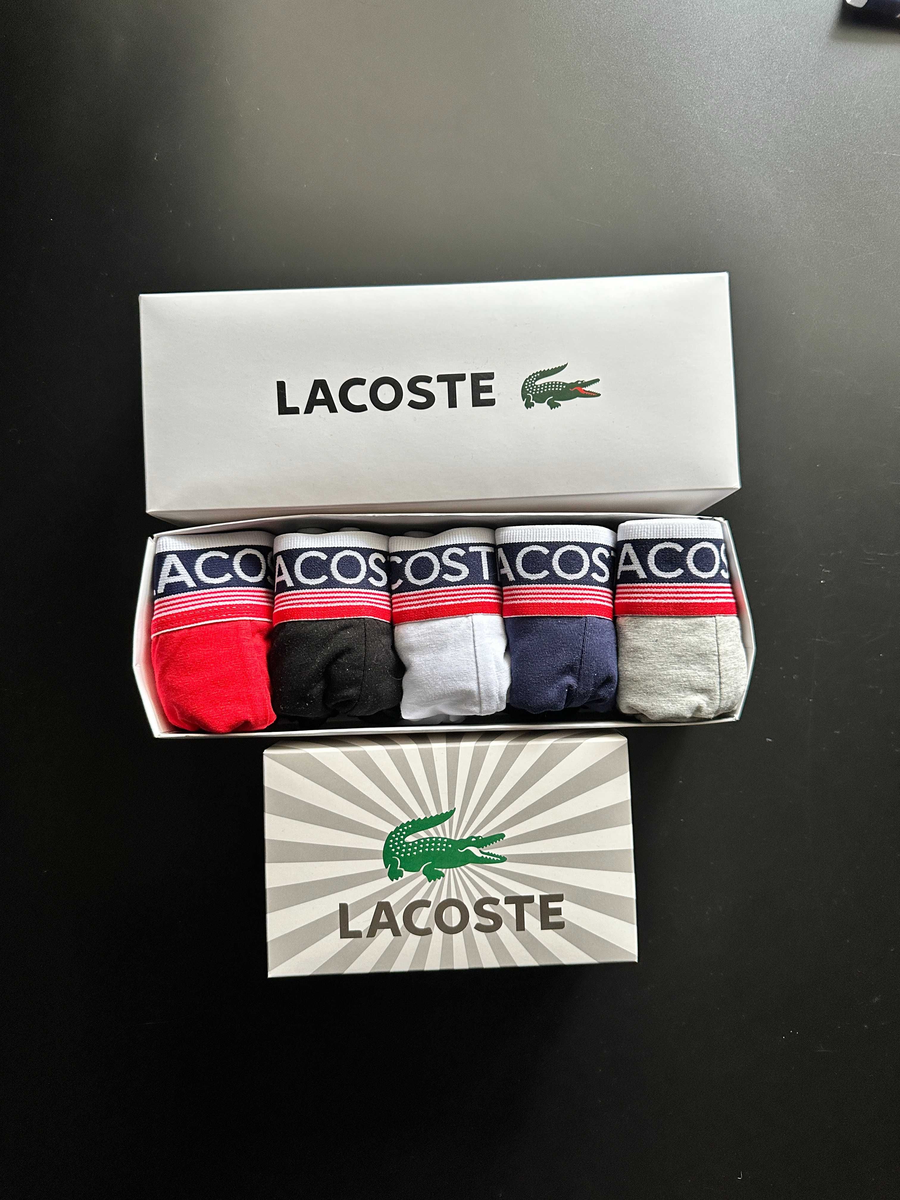 Наборы мужских трусов Lacoste color Чоловічі боксери з бавовни