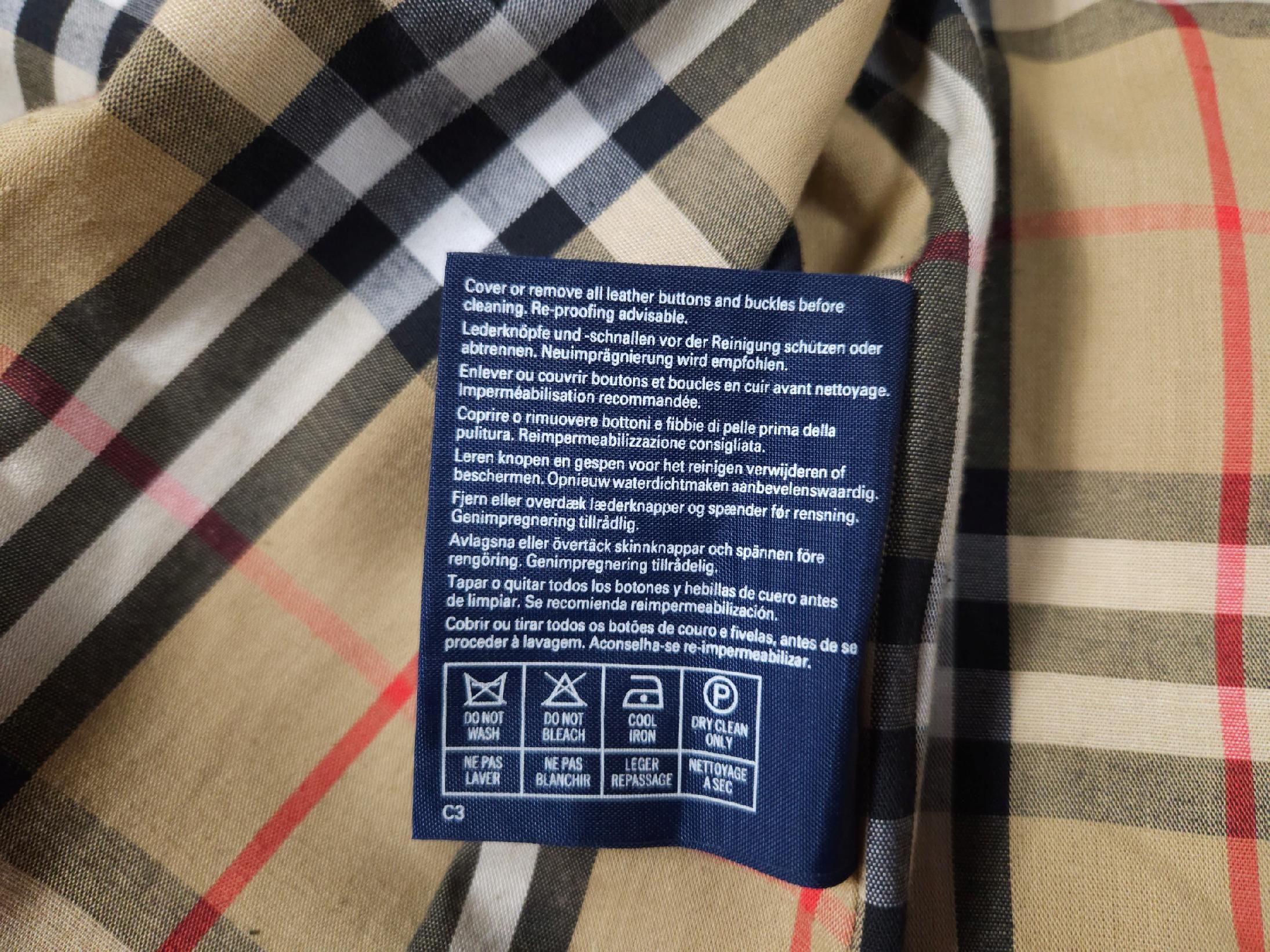 BURBERRY Płaszcz Trencz Męski Beżowy r. 2XL