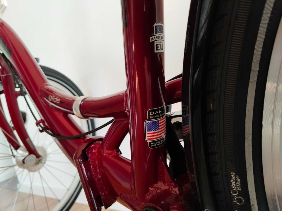 Rower składak Dahon GLIDE 7 koła24" + futerał Bordo połysk Jak NOWY