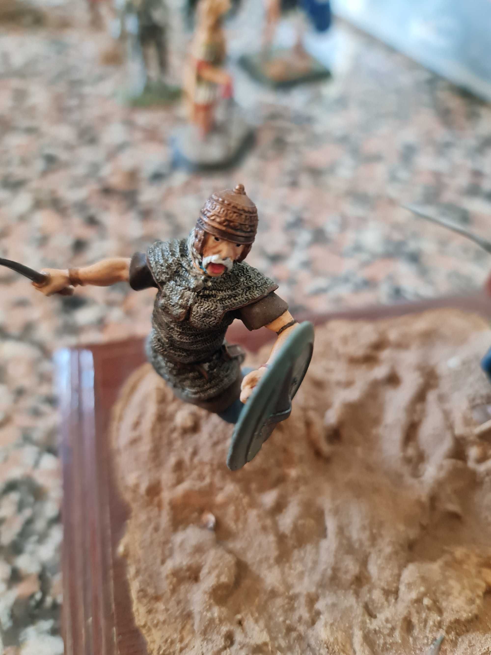 soldados de chumbo diorama celta e romano pintados à mão