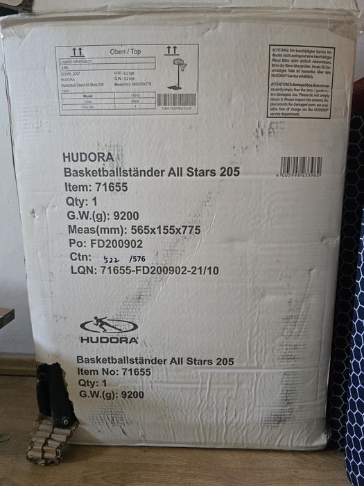 Przenośna tablica do koszykówki Hudora