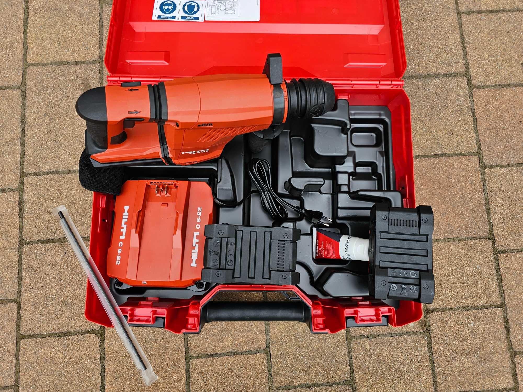 HILTI TE 6-22 2xaku ładowarka walizka jak nowa! faktura gwarancja