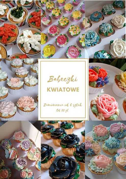 Domowe torty i ciasta, babeczki kwiatowe oraz inne słodkości