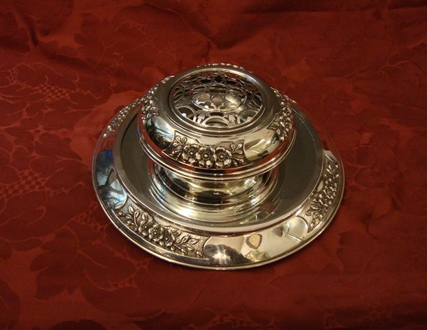 Centro-Floreira em prata antiga
