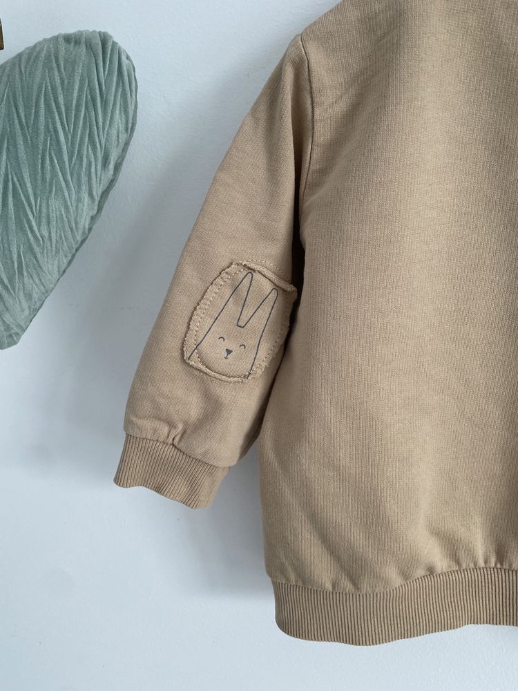 Bluza lindex 68 beżowa króliki napy