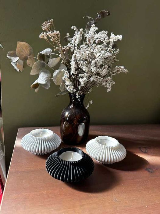 conjunto de 3 suportes de velas