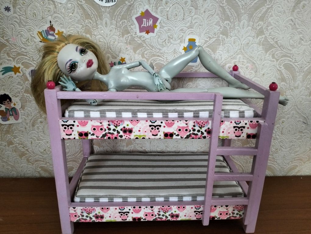 мебель для барби и кукол спальня кроватки для ляльок игрушки мебелька