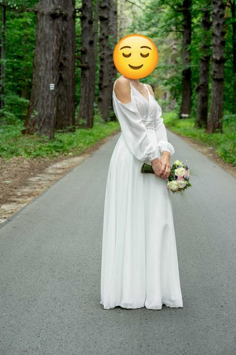 Rustykalna suknia ślubna z salonu Afrodyta