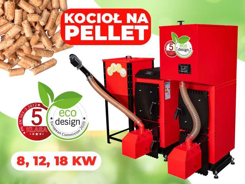 Kocioł Piec 8kW na Pellet Z Podajnikiem PellPell 5 KLASA Ecodesign