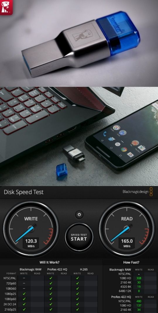 Карта пам'ятi 3в1, SanDisk Extreme 256GB +кардрiдер Kingston +кейс JJC