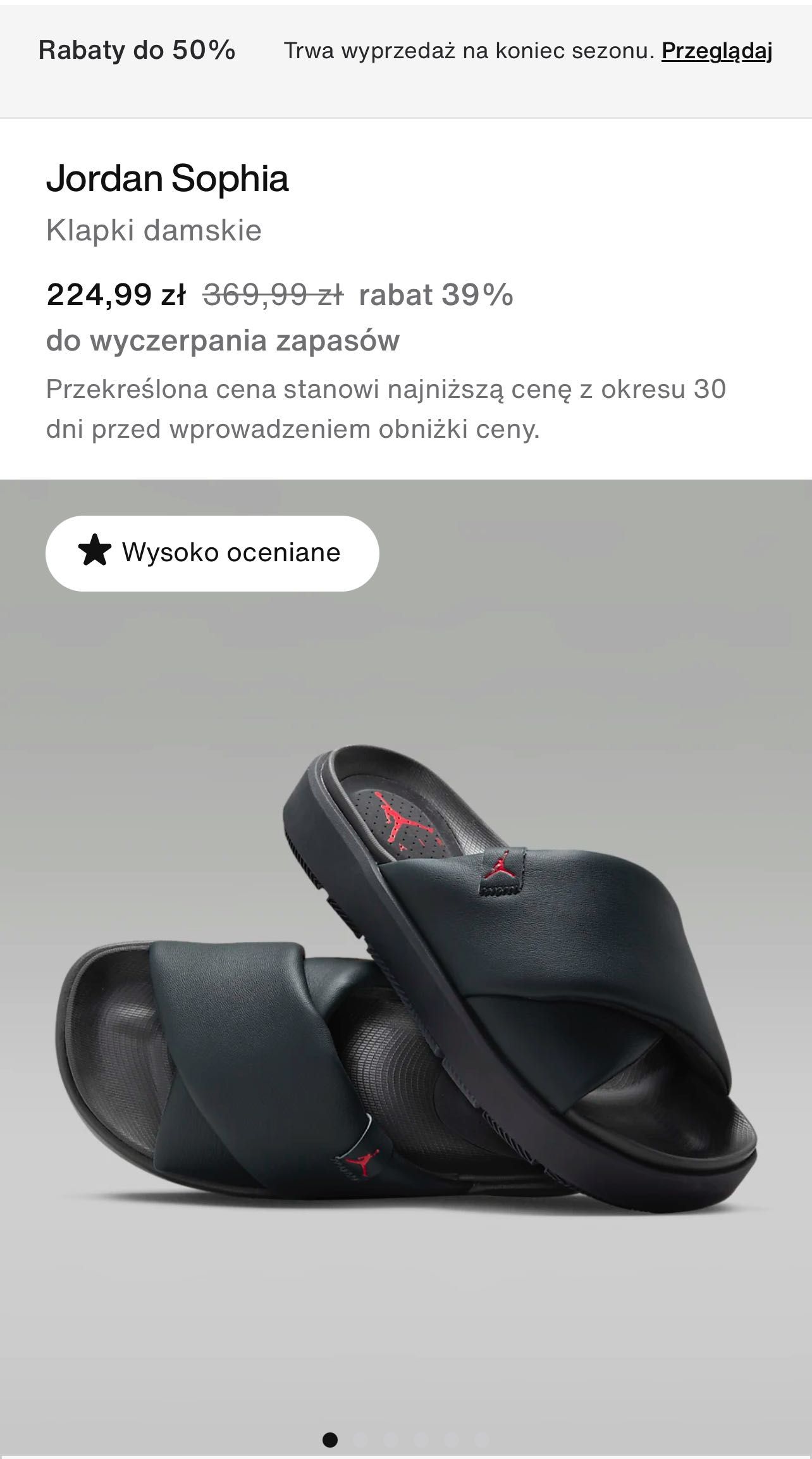 Women's jordan sophia slide białe, 42r.
