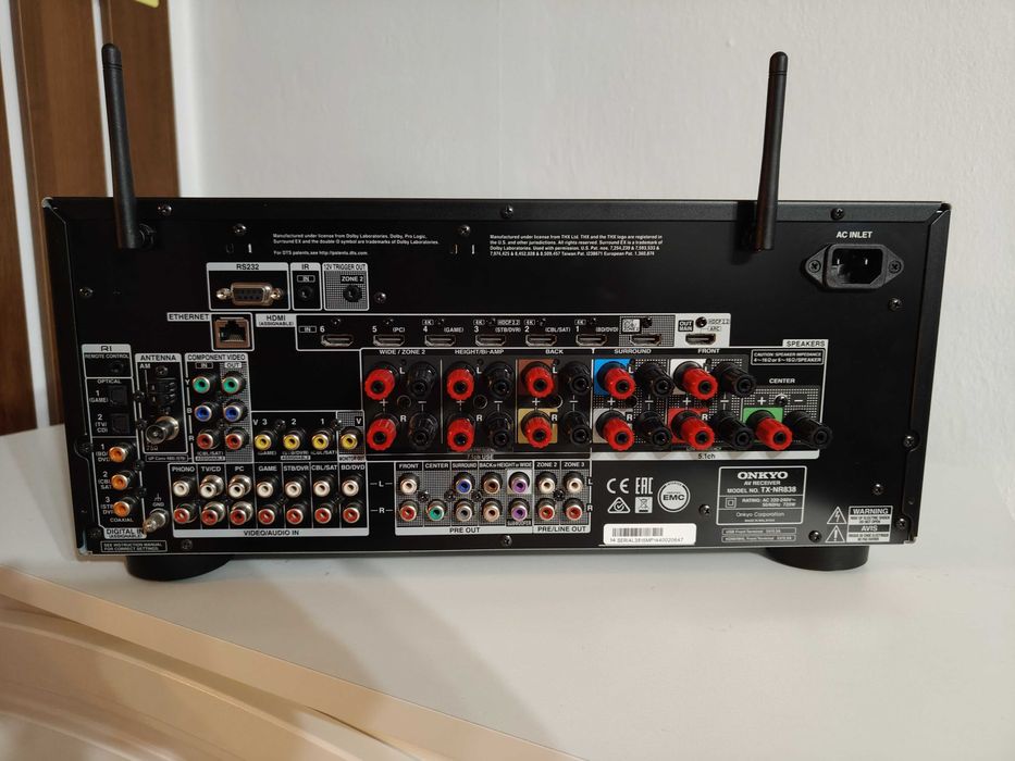 Zestaw kino domowe, Yamaha NS-333, NS-555, NS-C444, Onkyo TX-NR838