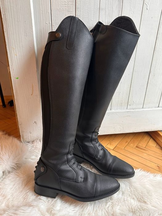 Шкіряні чоботи для верхової їзди кінного спорту, 39 (25 см)