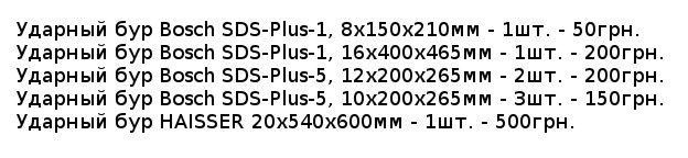 Продам сверла по бетону BOSCH HAISSER