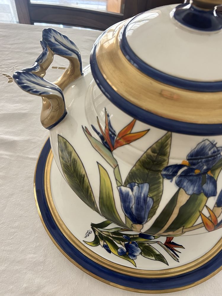 Porcelana Pintada à Mão - Galo d’ouro