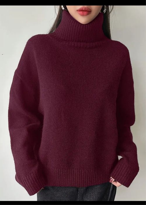 Nowy sweter burgundowy S