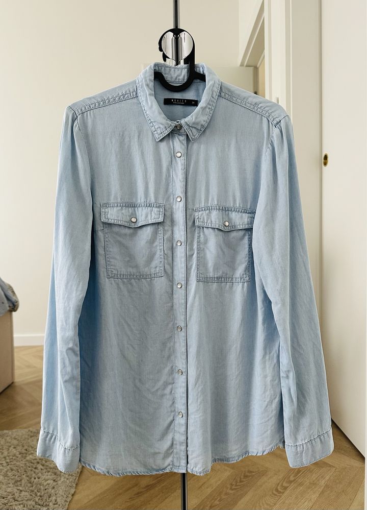 Mohito jeansowa koszula 34 xs denim lyocell