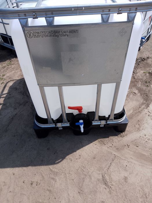 Zbiornik 600l po sokach jak nowy mauzer na wodę po spożywce ibc