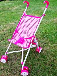 Nowy Wózek dla lalek dla dzieci różowy gwiazdki - zabawki