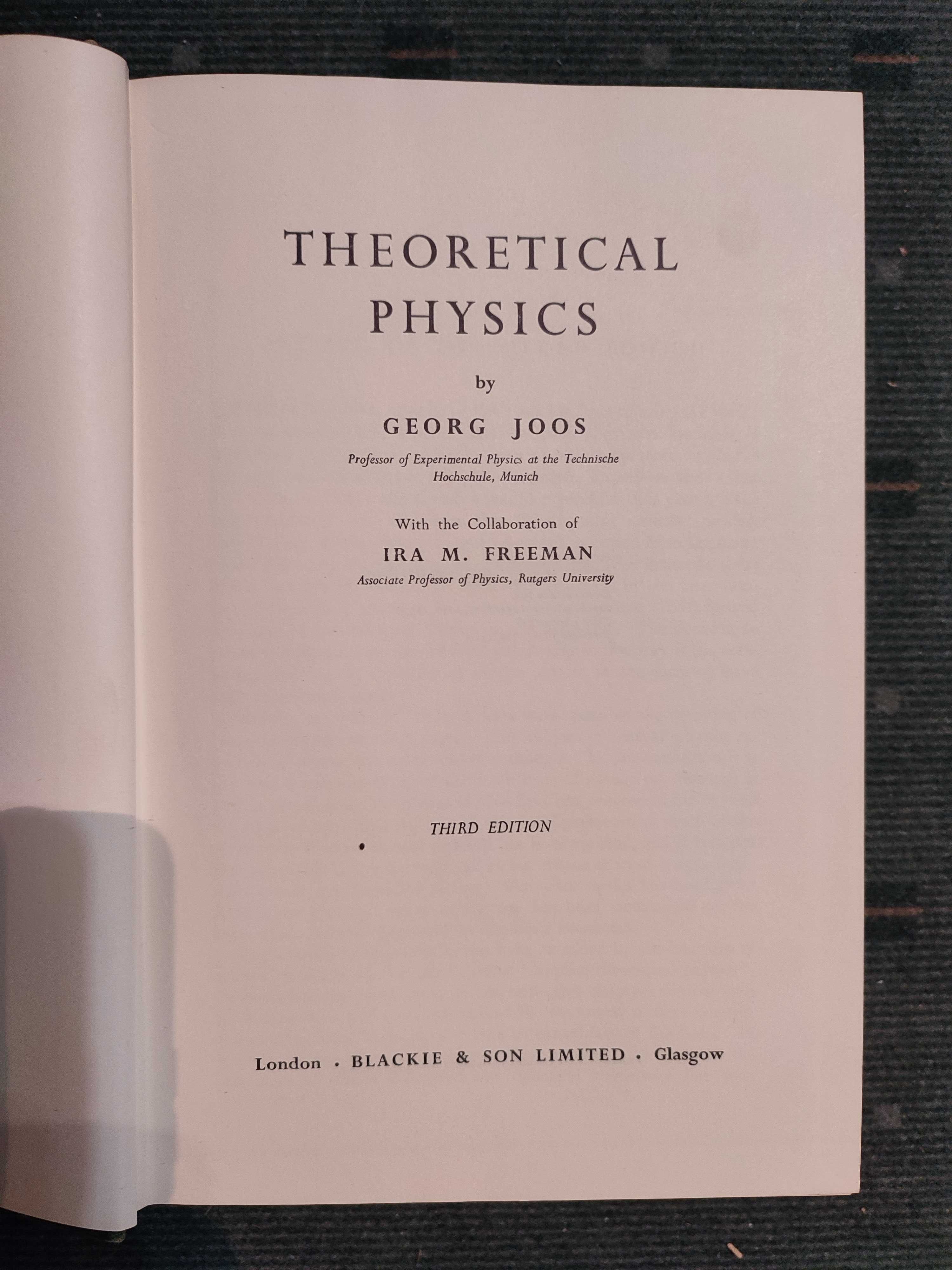 Theoretical Phisics by Georg Joos