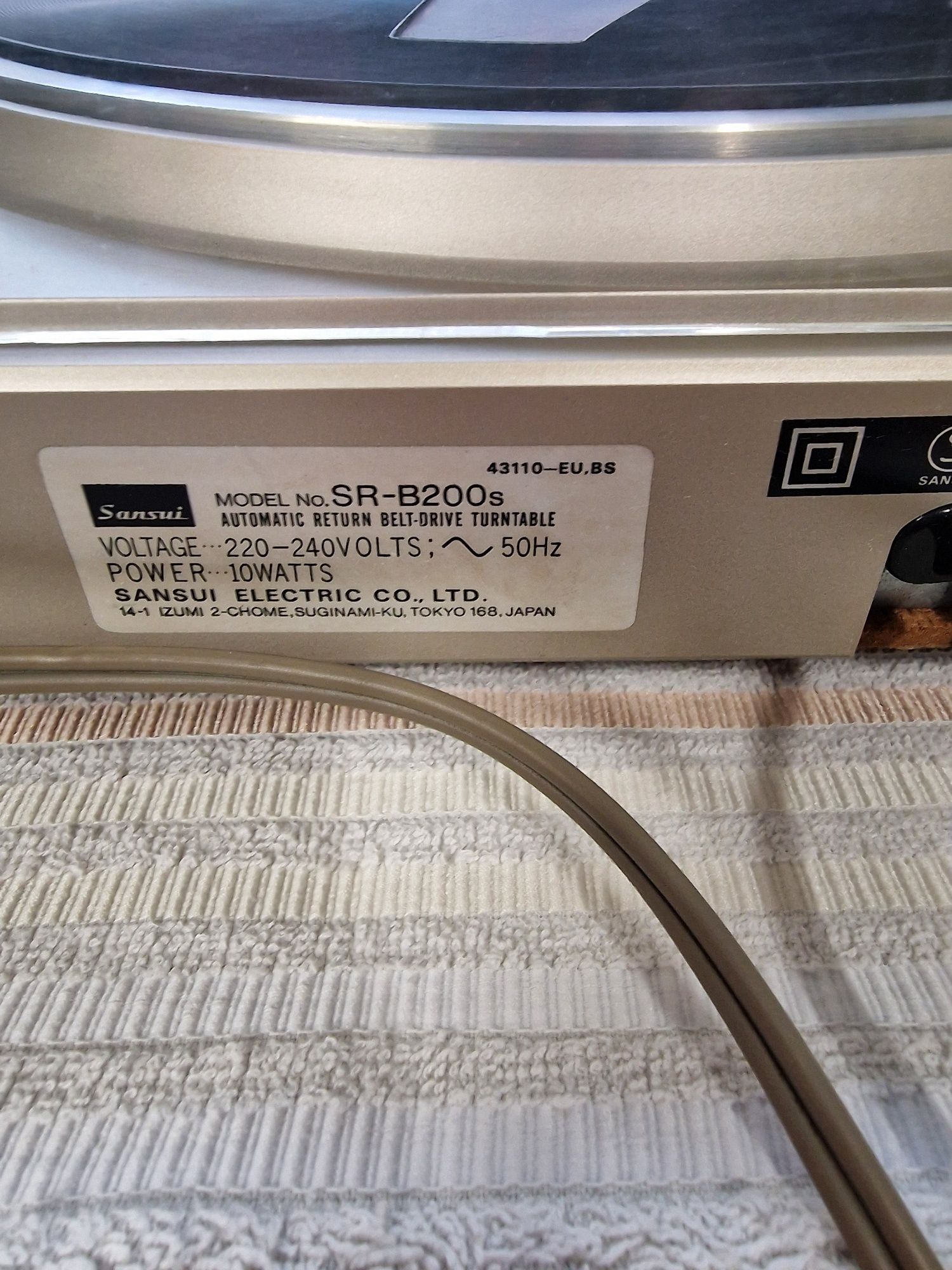 Gramofon sansui automatic return SR-B200s ,orginał od nowości gra