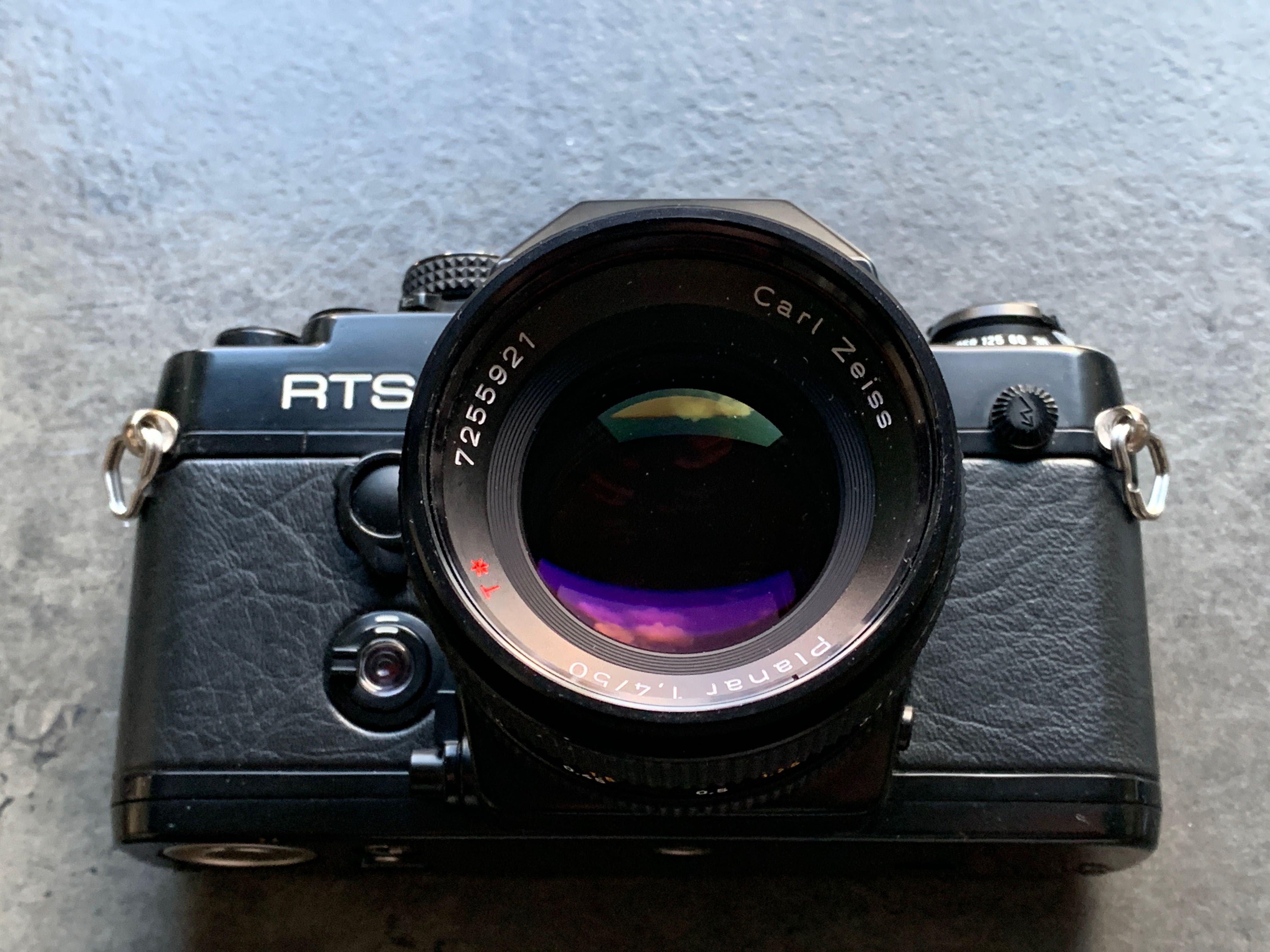 Contax RTS II + Zeiss 50/1.4 MMJ - mega zestaw w perfekcyjnym stanie!