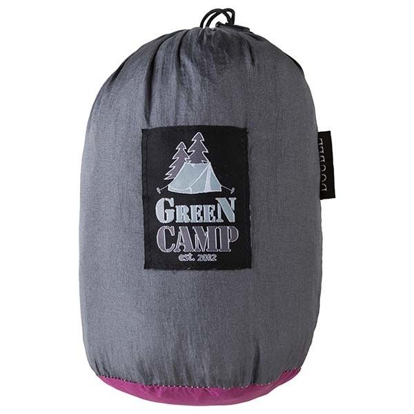 Гамак Green Camp "VOYAGE", 300х200см, парашютный шелк, серый/вишневый