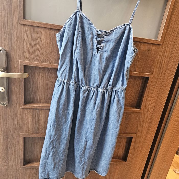 Bawełniana letnia sukienka damska only przed kolano,s m jeans bawełna