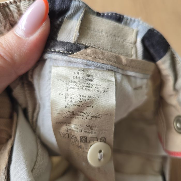 Spodnie burberry materiałowe bawełna cotton 86 92 skinny rurki